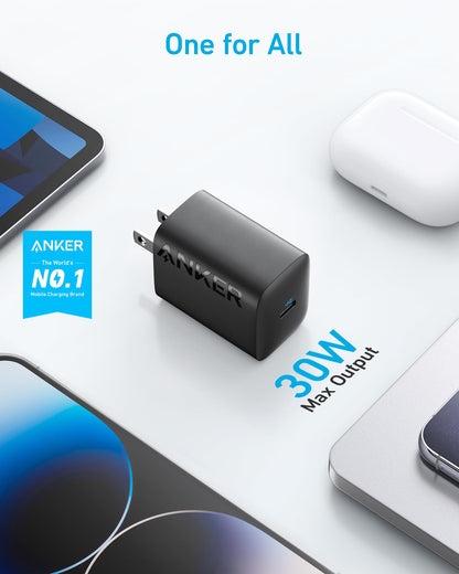 Charging adapter — Anker 30W USB-C charger with foldable design, 2-pack