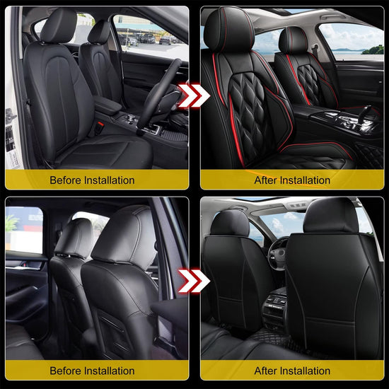 AOMSAZTO vehicle seat cover - leather, waterproof, airbag compatible for Nissan Titan 2009-2026