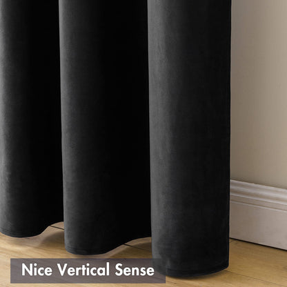 MIULEE velvet curtains — thermal insulated blackout drapes set of 2 for living room and bedroom