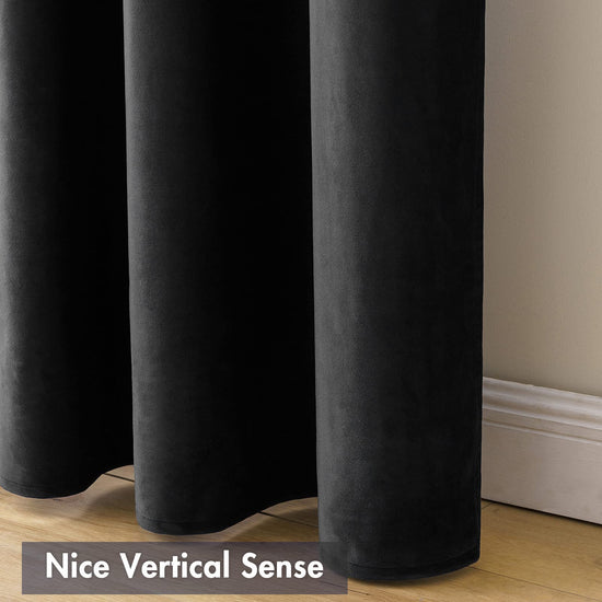 MIULEE velvet curtains — thermal insulated blackout drapes set of 2 for living room and bedroom