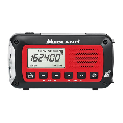 Midland radio — emergency crank with NOAA weather scan and alert system