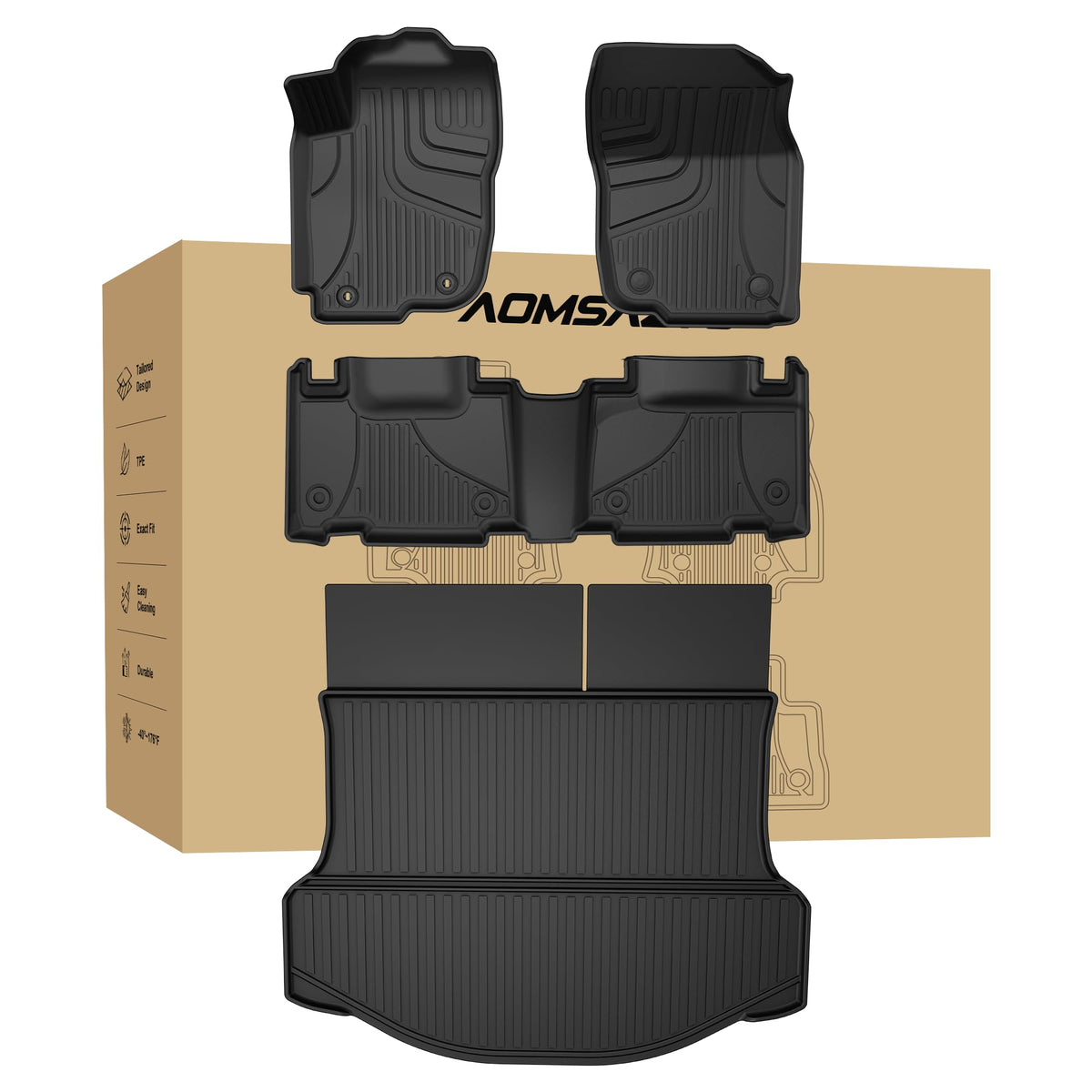 AOMSAZTO vehicle mat - Custom fit TPE cargo mat for 2013-2018 Toyota Rav4