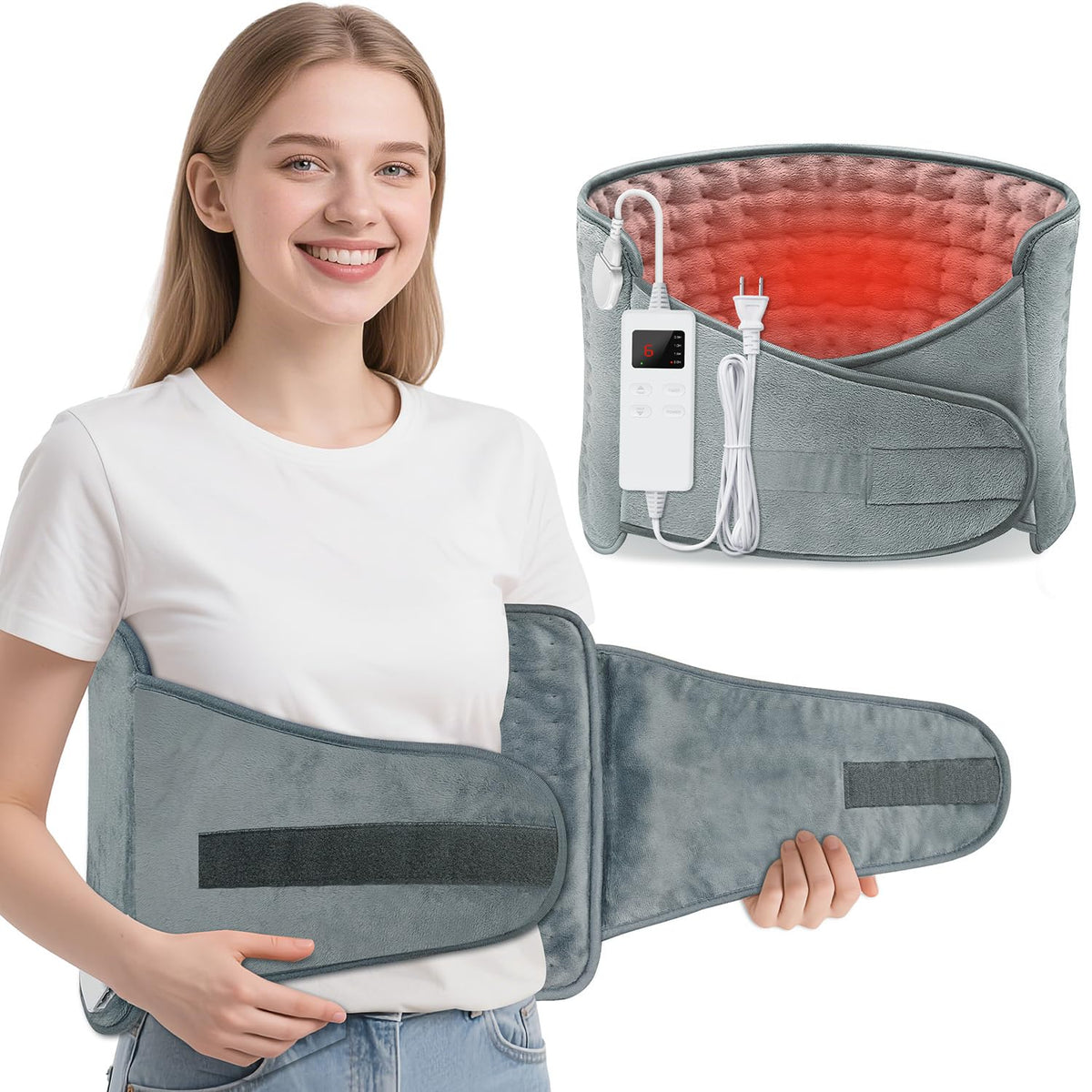 Electric heating pad — relief for back pain and period cramps