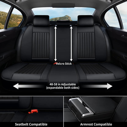 Coverado seat covers — waterproof nappa leather car seat covers for front seats