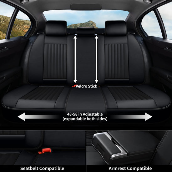 Coverado seat covers — waterproof nappa leather car seat covers for front seats