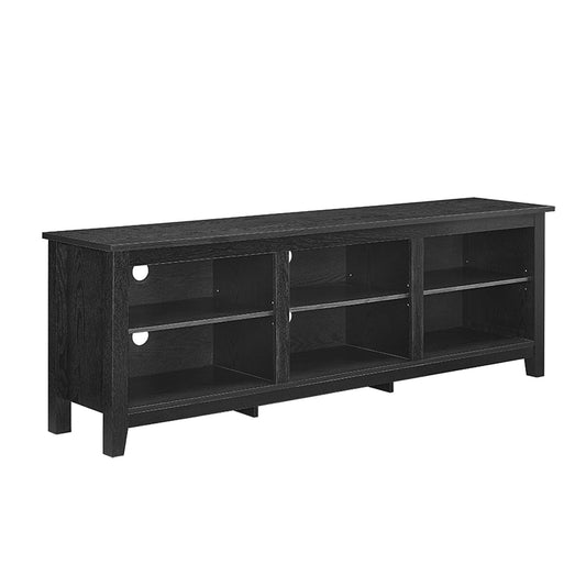 Walker Edison Wren classic TV stand with 6 cubbies for TVs up to 80 inches