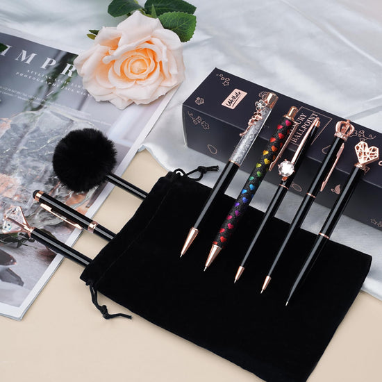 WEMATE ballpoint pen set — bling design for women