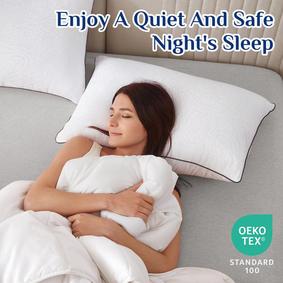 JOLLYVOGUE pillows - Soft and supportive set of 2 bed pillows for side and back sleepers