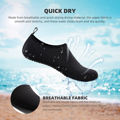 Water shoes — Quick-dry aqua socks for swimming and hiking in various sizes