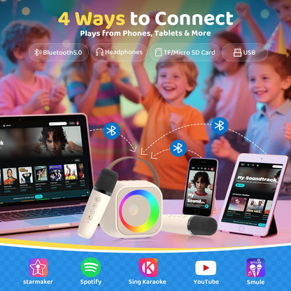Jeefu karaoke machine for kids - fun gift for ages 3-12 years old girls and boys