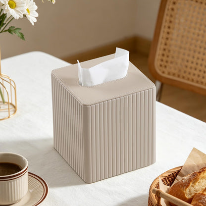 MEIBOOCH facial tissue holder — PU leather with magnetic closure