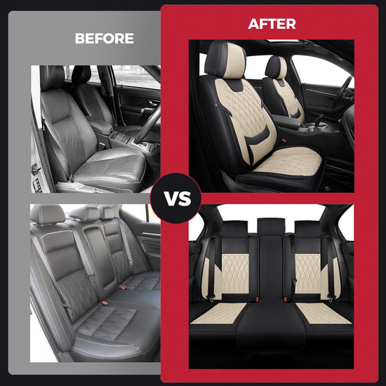 FREESOO vehicle seat cover — Faux Nappa leather with lumbar support and waterproof design