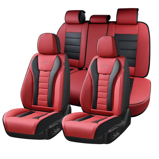 Coverado car seat cover set - waterproof leather for most cars