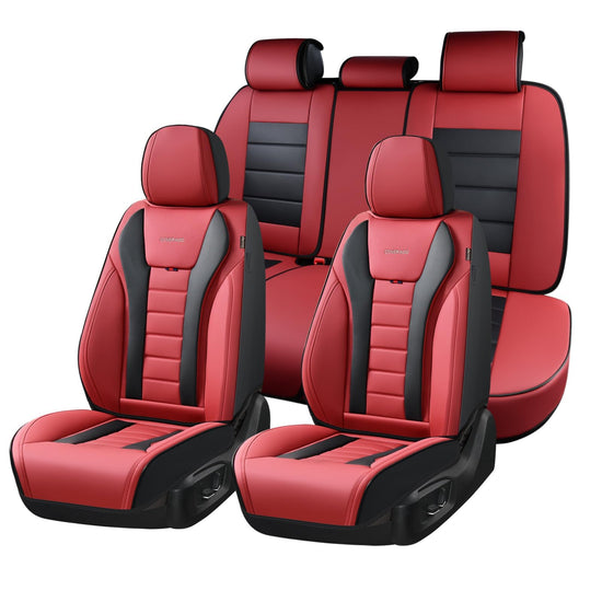 Coverado car seat cover set - waterproof leather for most cars