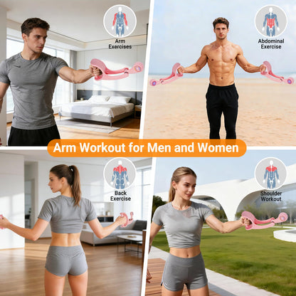 SOHIDAS Arm Workout for Men and Women Weighted Ropeless Battle Rope for Home Gym Arm Trainer Workout Fitness Equipment 360° Hand-Crank Forearm Trainer for Full-Body HIIT, Low-Impact Aerobic Training
