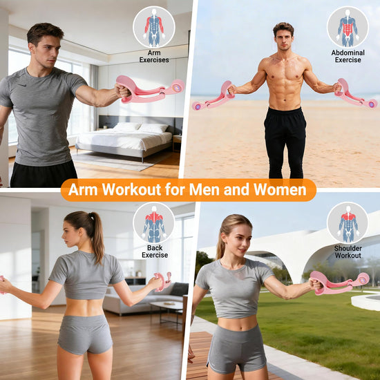 SOHIDAS Arm Workout for Men and Women Weighted Ropeless Battle Rope for Home Gym Arm Trainer Workout Fitness Equipment 360° Hand-Crank Forearm Trainer for Full-Body HIIT, Low-Impact Aerobic Training