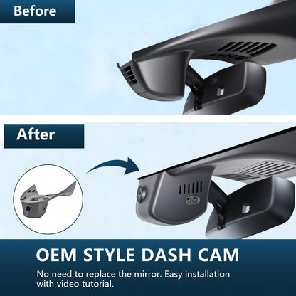 Mangoal 4K dash cam with custom fit for Mazda CX-50 2025 2026, UHD video, GPS and WiFi