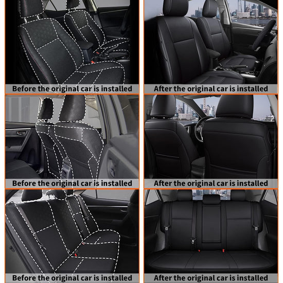 AOMSAZTO vehicle seat cover — Custom fit faux leather for Toyota Corolla 2014-2019
