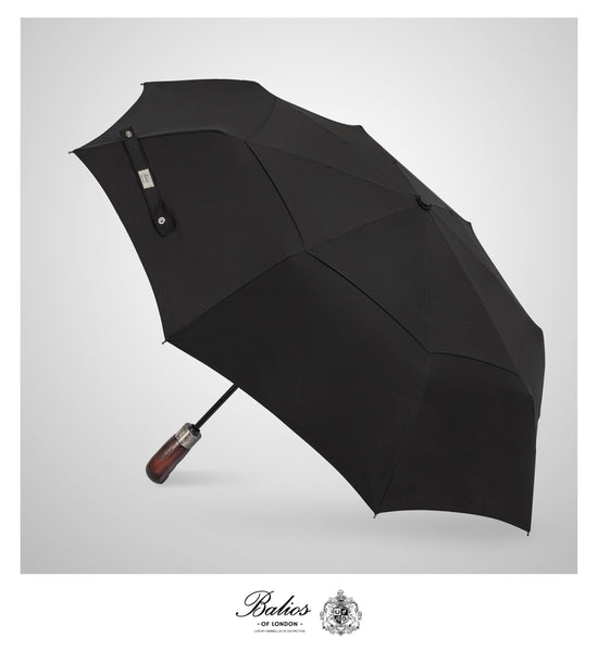 Balios umbrella - Real wood handle with automatic open close and windproof design