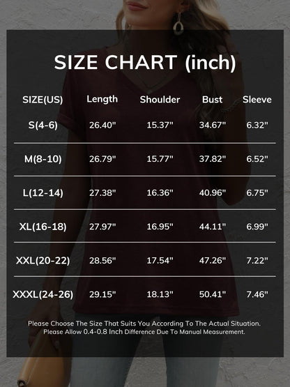 ATHMILE shirt - short sleeve v neck tee for women summer outfits 2026 beach