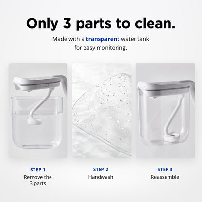 Carepod Mini humidifier — ultrasonic cool mist with easy clean design and auto shut-off
