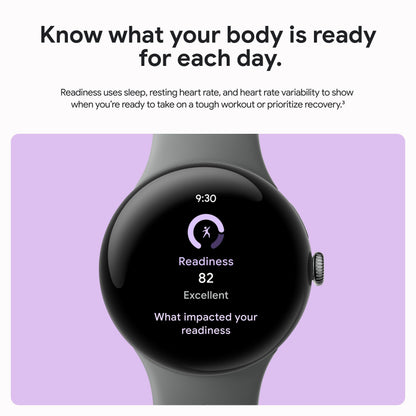 Wearable computer — Google Pixel Watch with health tracking features
