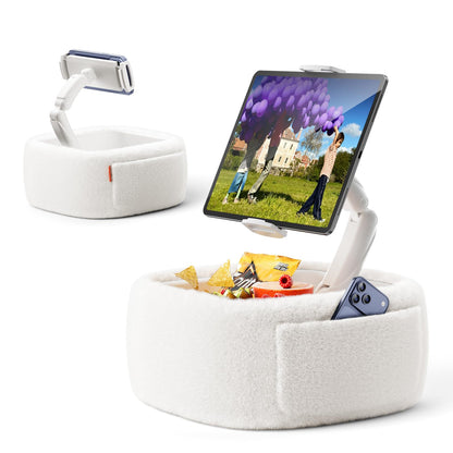LULULOOK portable electronic device stand with snack bowl and foldable arm