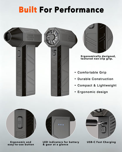 Compressed air duster — 180000RPM electric air duster with turbo fan