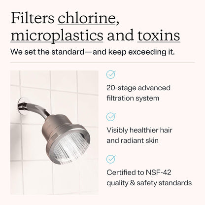 MDhair shower head — filtered for healthier hair and skin