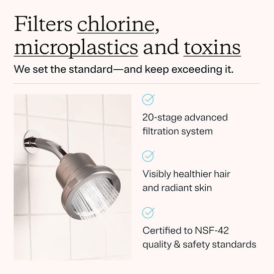 MDhair shower head — filtered for healthier hair and skin