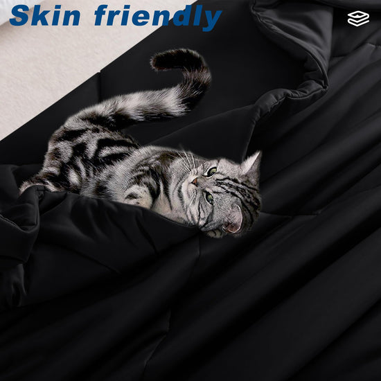 Cooling comforter — double-sided cold tech fabric for hot sleepers