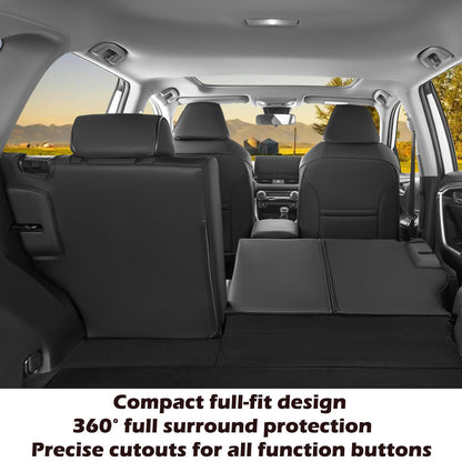 HKZ vehicle seat cover set - Leather for 2019-2025 Toyota RAV4 models LE, XLE, Limited