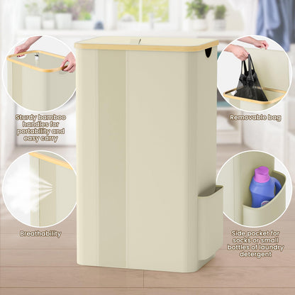 BlissTotes laundry hamper — includes lid for easy storage and transport