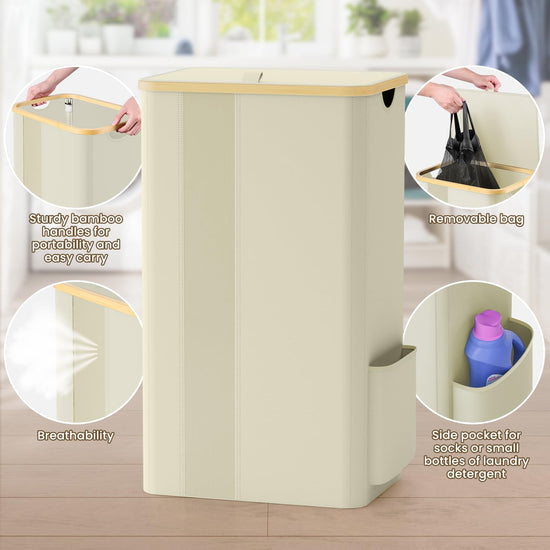 BlissTotes laundry hamper — includes lid for easy storage and transport