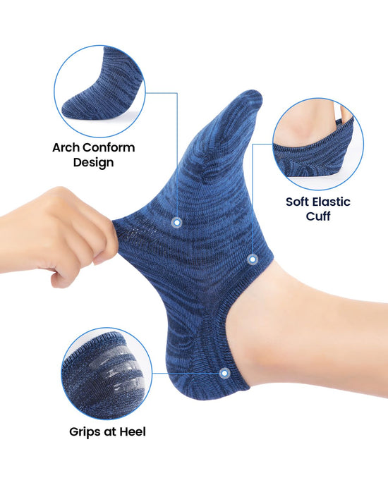 IDEGG no show socks - 10 pairs of low cut anti-slip athletic liner socks