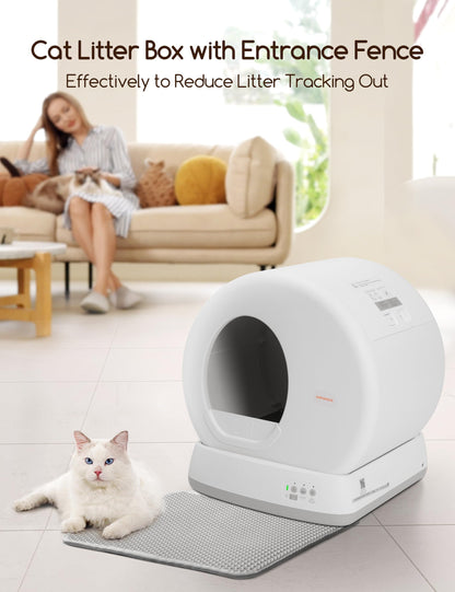 MeoWant litter box — self-cleaning with APP control and safety protection features