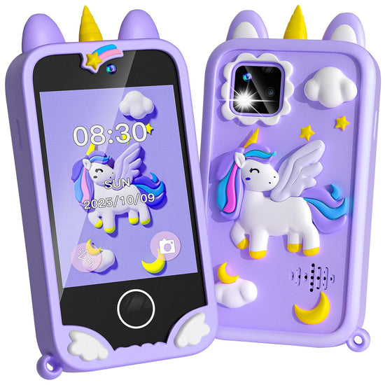 Pretend play toy — 2.8 touchscreen kids smart phone with dual cameras and games