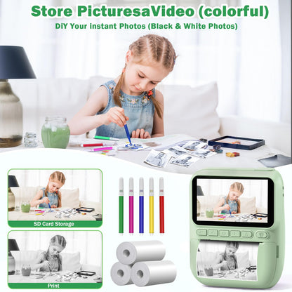 Camera film — Instant print digital video camera for kids 4 to 10 years old