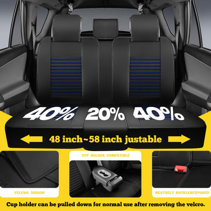 LINGVIDO vehicle seat cover — Faux Nappa leather and waterproof design for 5 seats