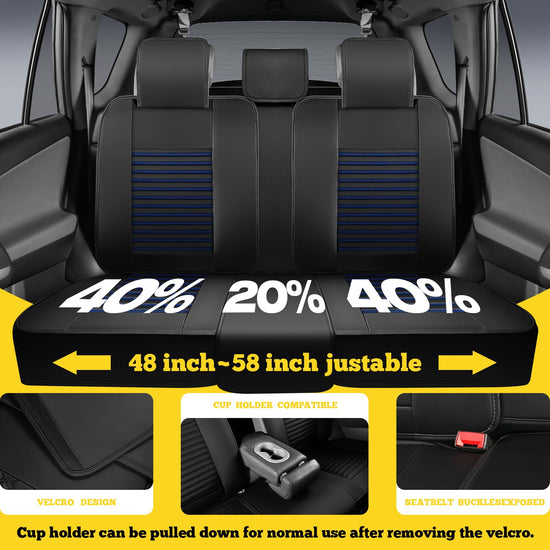 LINGVIDO vehicle seat cover — Faux Nappa leather and waterproof design for 5 seats