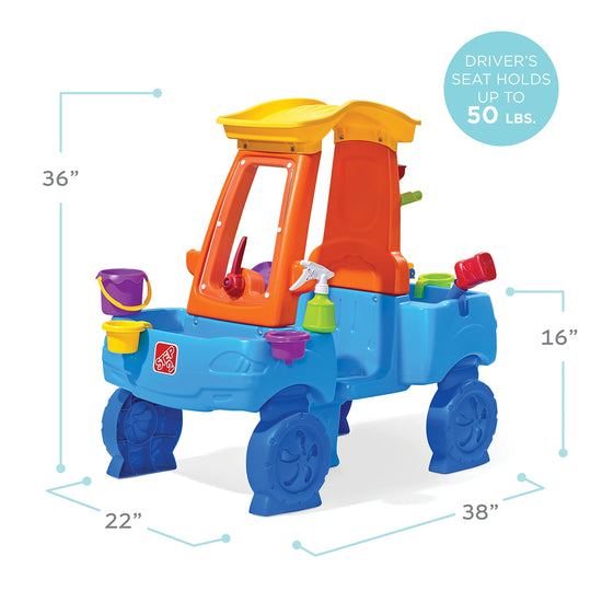 Step2 car wash splash center — kids water table with car and accessories
