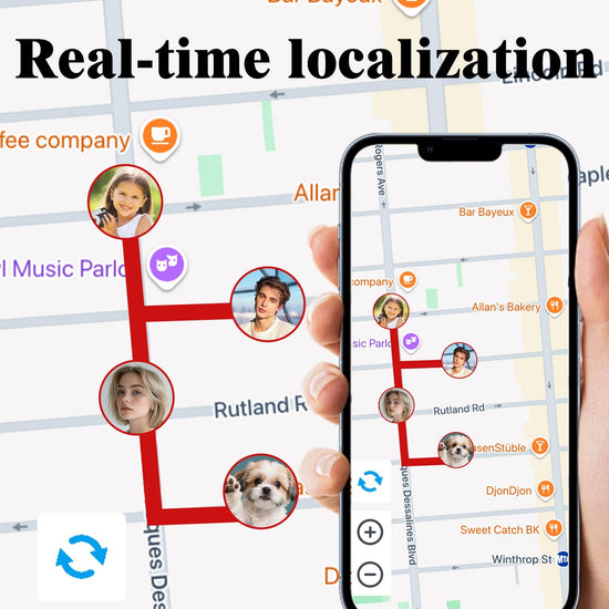 Location tracker — Works with iOS and Android app, no subscription required, 2-year battery life