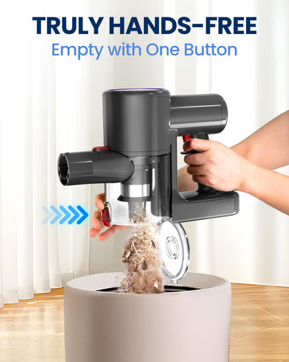 Zynet S8 cordless vacuum cleaner — lightweight design with LED display and headlights