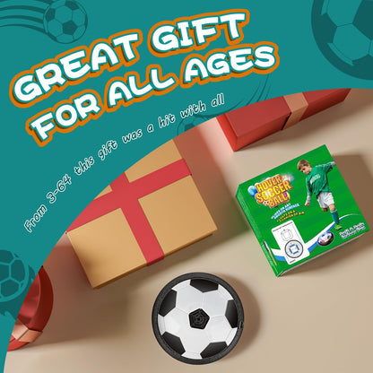 Hover soccer ball set — air floating toy with LED lights and foam bumper