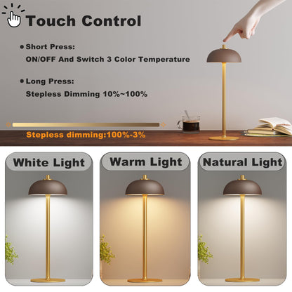 JONEMO cordless table lamp — rechargeable design
