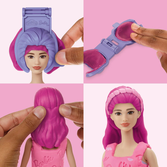 Play-Doh Barbie hearts and hair set - create doll clothes with modeling compound and accessories