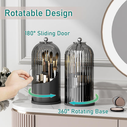 Caddy — Rotating design with lid for makeup brushes and tools