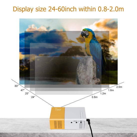 Mini projector — portable LCD video projector with HDMI USB AV interfaces and remote control