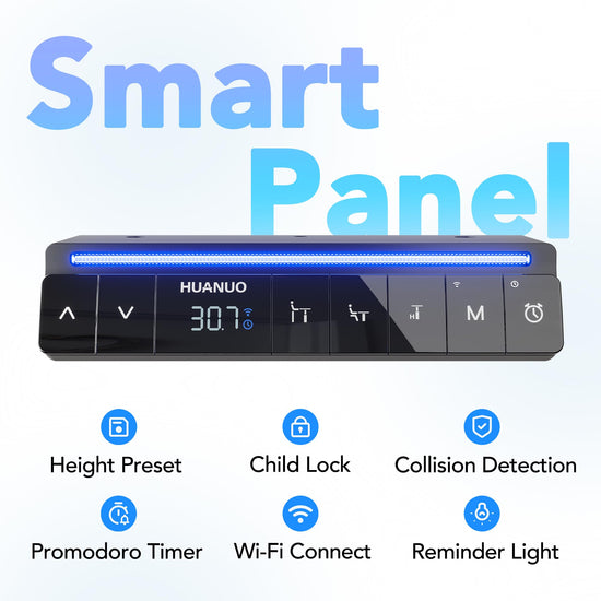 Huanuo electric standing desk — adjustable height with 4 memory settings