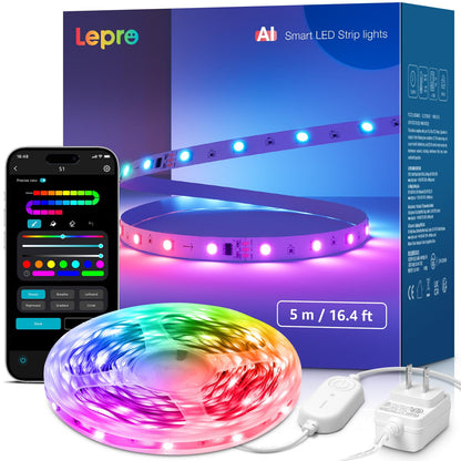 Lepro S1 smart LED strip lights — AI facial recognition and music sync